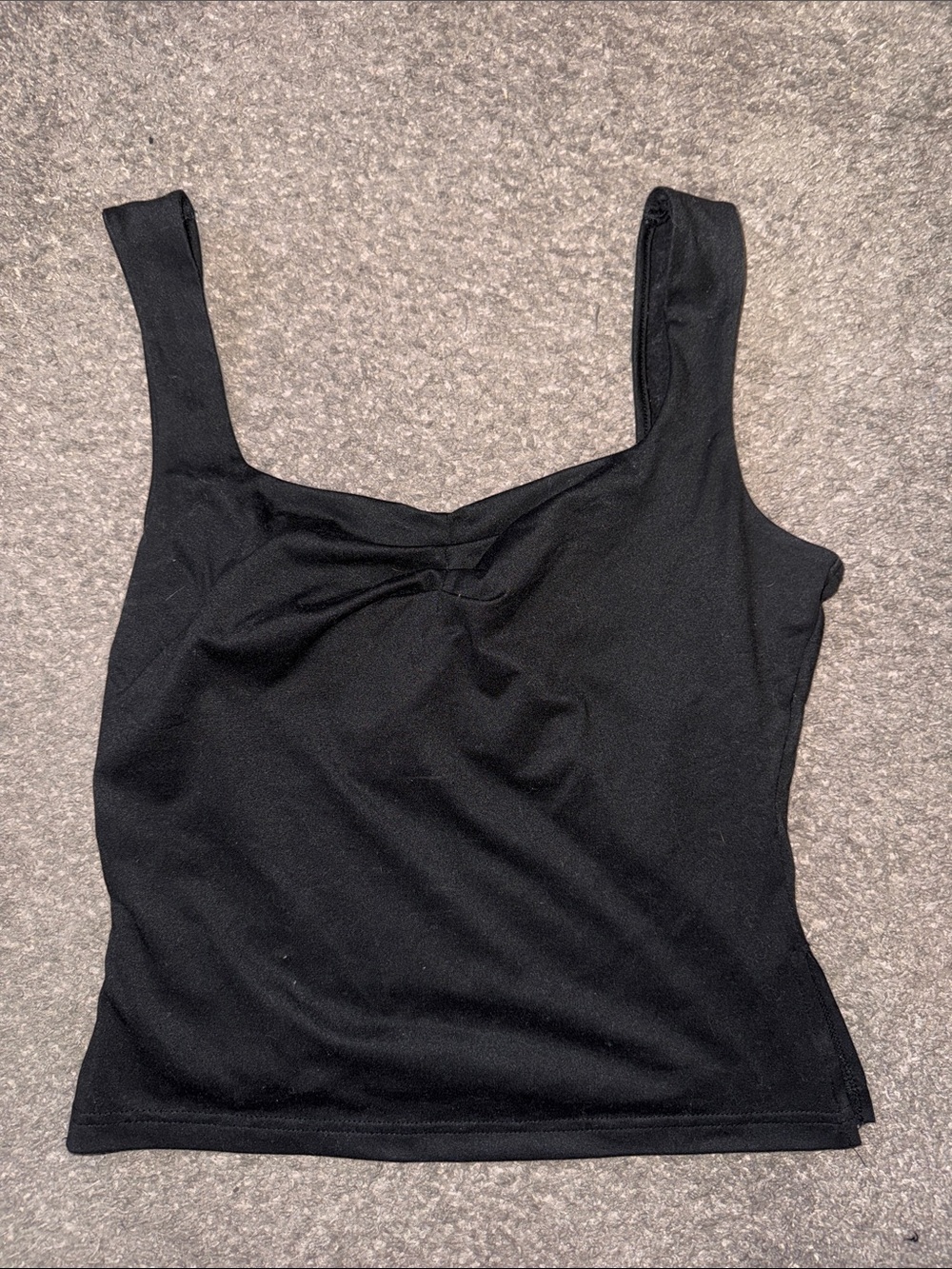 Black Sleeveless Square-Neck Tank Top - Women's